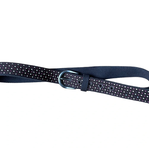 AMERICAN EAGLE BROWN POLKA DOT CANVAS BELT - Picture 4 of 8